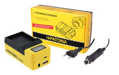 PATONA Synchron USB Ladegerät Olympus OM-1 BLX-1 Display