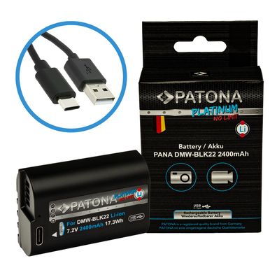 PATONA Platinum Akku mit USB-C Input Panasonic DMW-BLK22