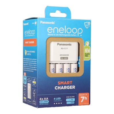 eneloop Übernachtladegerät BQ-CC17 inklusive 4x AA Akkus