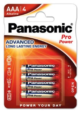 Panasonic AAA Micro Pro Power Batterie 1,5V 4er Blister