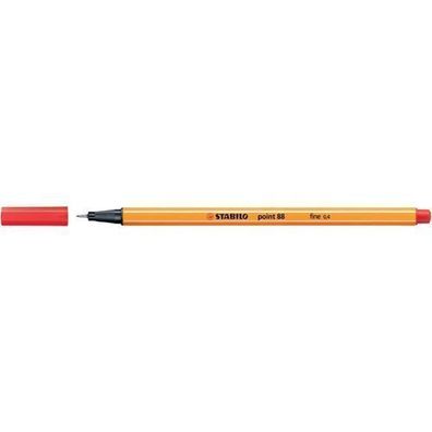 Stabilo Fineliner point 88® 0,4mm rot 88/40 Faserschreiber Feinliner Filzstift