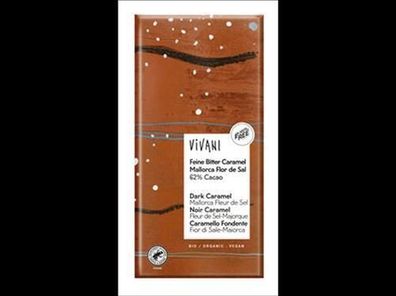 Vivani 6x Feine Bitter Caramel Mallorca Flor de Sal 62% Cacao 80g