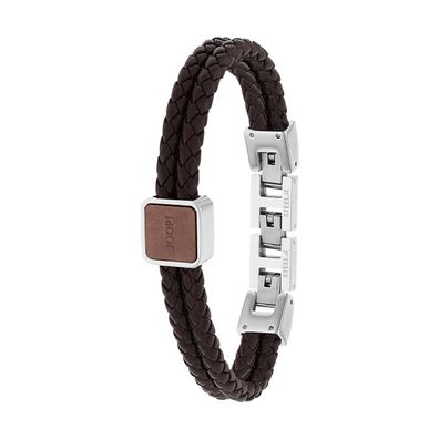 JOOP! Armband 2038036 Edelstahl und Leder