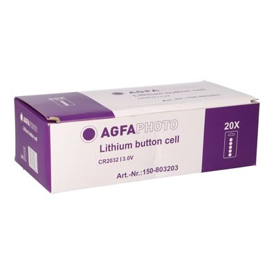 Agfaphoto Lithium CR2032 3V 100 Stück 20x 5er Blister