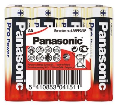 Panasonic AA Mignon Pro Power Batterie 1,5V 4er Set