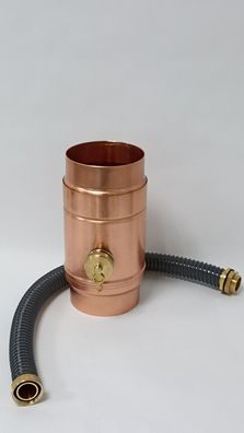 Kupfer Regensammler Regenwassersammler Wassersammler &Oslash; 76-120 + Schlauset