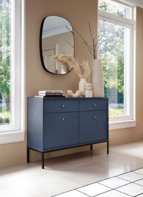 AX LIVING Kommode mit Schubladen „Domiti MKSZ104“ - 104 cm Breite, Dunkelblau