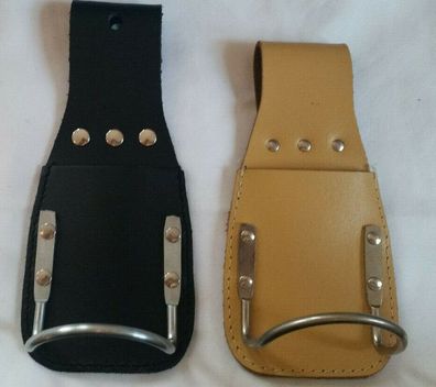Hammerhalter mit Metallbügel und Messertasche schwarz/braun Si