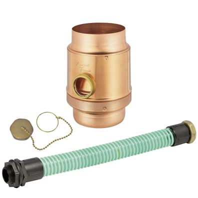 Piccolo Kupfer Regensammler Regenwassersammler Wassersammler &Oslash;80 & 100mm