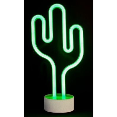 LED Neonlampe KAKTUS stehend grün Motivlampe Tischlampe Dekoleuchte