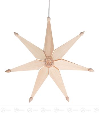 Fensterschmuck Weihnachtsstern einfach natur elektr. Beleuchtung H=ca 40cmx40 cm