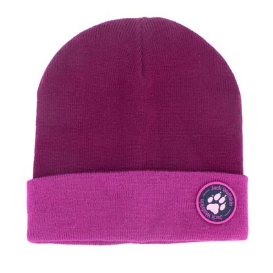 Jack Wolfskin Paw Rib Hat Kids Winter Mütze Kinder Strickmütze Pink 1907321-2125