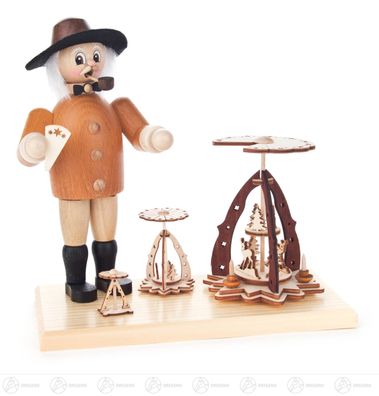 Räuchermann Pyramidenbauer BxHxT 20 cmx21 cmx10 cm NEU Erzgebirge Rauchmann
