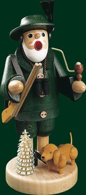 Räucherfigur Förster mit Dackel Höhe= 19cm NEU Räuchermann Rauchmann Räucherkerze