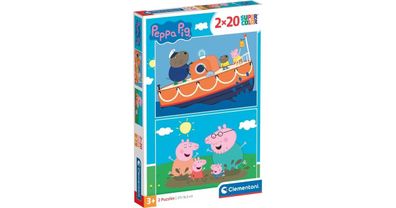 Supercolor - Peppa Pig (2x 20 Teile) - Clementoni 24797 - (Spielwaren / Puzzle)