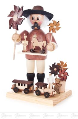 Räuchermann Spielzeughändler BxHxT 12 cmx19 cmx8,5 cm NEU Erzgebirge Rauchmann