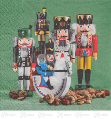 Servietten Nussknackerparade (20) ca 33 cmx33 cm NEU Erzgebirge Papierservietten