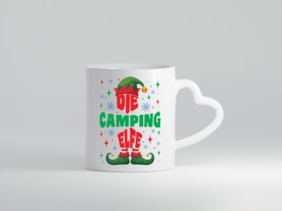 Die Camping Elfe | Camping | Weihnachten | Wohnmobil - Herz Tasse Weiß