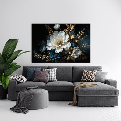 Blumen Kunst Bild, Wandbild in Leinwand, Acrylglas oder Poster, Modern Deko 0g3