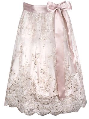 MarJo Dirndlschürze Anja 65cm Länge taupe