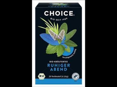 CHOICE® , Yogi Tea GmbH CHOICE® Ruhiger Abend Bio 20x2,0g