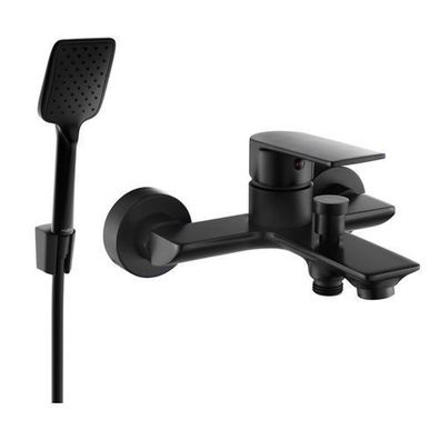 Mexen Alexa R62 Wannenbatterie mit Brausegarnitur, Schwarz - 7123R62-70