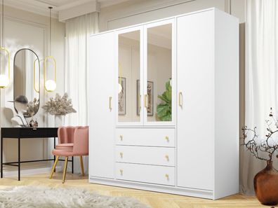 Kleiderschrank Munikol Lux D4 Garderobenschrank Schlafzimmerschrank Frontspiegel M24