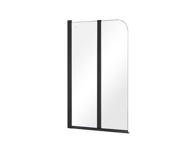 Duschwand Duschabtrennung 2-teilig PRIME BLACK 2 90x140 cm Gehärtetes Glas 5 mm