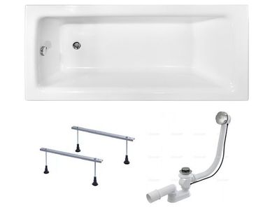 Badewanne Rechteck Acryl TALIA 120x70 Weiß | Ablauf & Füße GRATIS !