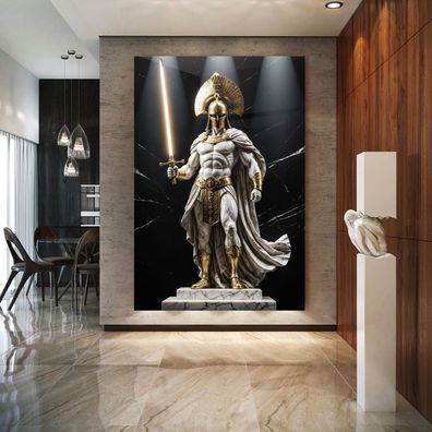 Wandbild, Gladiator Krieger Rüstung, Kunst Bild, Poster, Leinwand, Acrylglas 0u53
