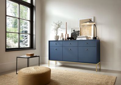 AX LIVING Kommode mit Schubladen „Domiti MKSZ154“ - 154 cm Breite, Dunkelblau