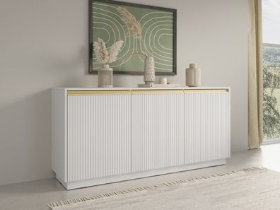AX LIVING Sideboard Modern „Lirio K154“ - 154 cm, Stilvoll und Praktisch, Weiß