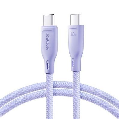 Joyroom Multi-Color Serie S-A34 USB-C/USB-C Ladekabel 60W 1m - Violett