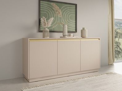 AX LIVING Sideboard Modern „Lirio K154“ - 154 cm Stilvoll und Praktisch, Beige