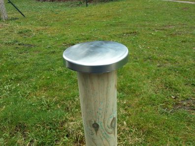 Zink Pfostenkappen f. Rundpfosten rostfrei Abdeckkappen 6 Größen 80 -180mm