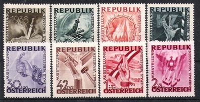 Österreich Nr.776/783 * * Ausstellung Niemals Vergessen 1946, postfrisch