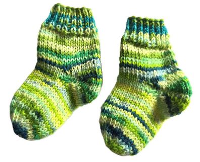 1 Paar Handgestrickte Baby-Söckchen - 0-3 Monate