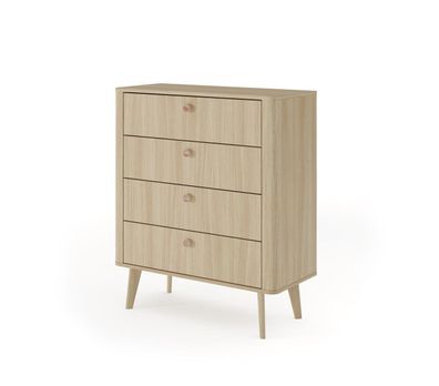 BETTSO Kommode MILA 88 cm im skandinavischen Stil auf Holzbeinen