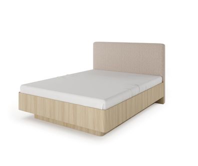 BETTSO Bett MILA mit Bettzeugcontainer im skandinavischen Stil mit Metallrahmen