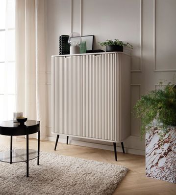 AX LIVING Highboard Schrank „Salvia K103“ - 103 cm Breite, Modern in Kaschmir