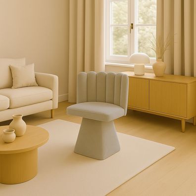 Stuhl Savio, stoff Riviera Kein Drehgelenk Beige