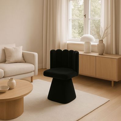 Stuhl Savio, stoff Riviera Kein Drehgelenk Schwarz