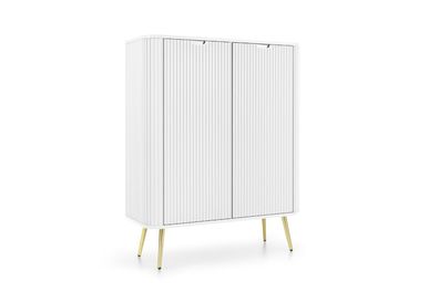 AX LIVING Highboard Schrank „Salvia K103“ - 103 cm Breite, Modern in Weißr