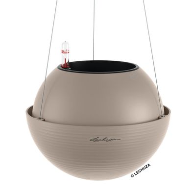 LECHUZA® Pflanzenampeln BOLA Color 23 Sandbraun All-in-One