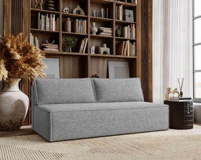 Schlafsofa , ofa mit schlaffunktion und bettkasten, DUO Stoff Verita Grau