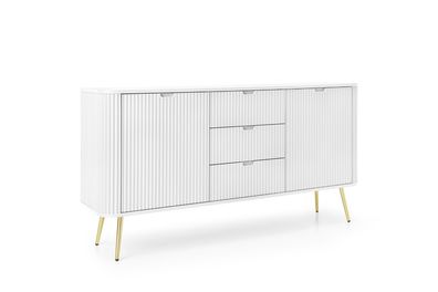 AX LIVING Schubladenschrank Kommode „Salvia KSZ168“ - 168 cm Breite, Weiß