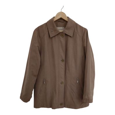 Vintage Grüne Übergangsjacke Damen Leichte Jacke Relaxed Minimal Light Khaki S M