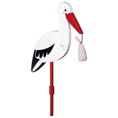 goki Blumenstecker Storch mit Babytuch 63936 Geschenk zur Geburt Baby NEU