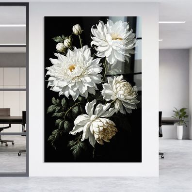 Schöne Blumen Kunst Bild, Moderne Wandbild Deko Leinwand, Acrylglas oder Poster lh6