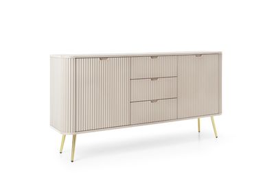 AX LIVING Schubladenschrank Kommode „Salvia KSZ168“ - 168 cm Breite, Kaschmir